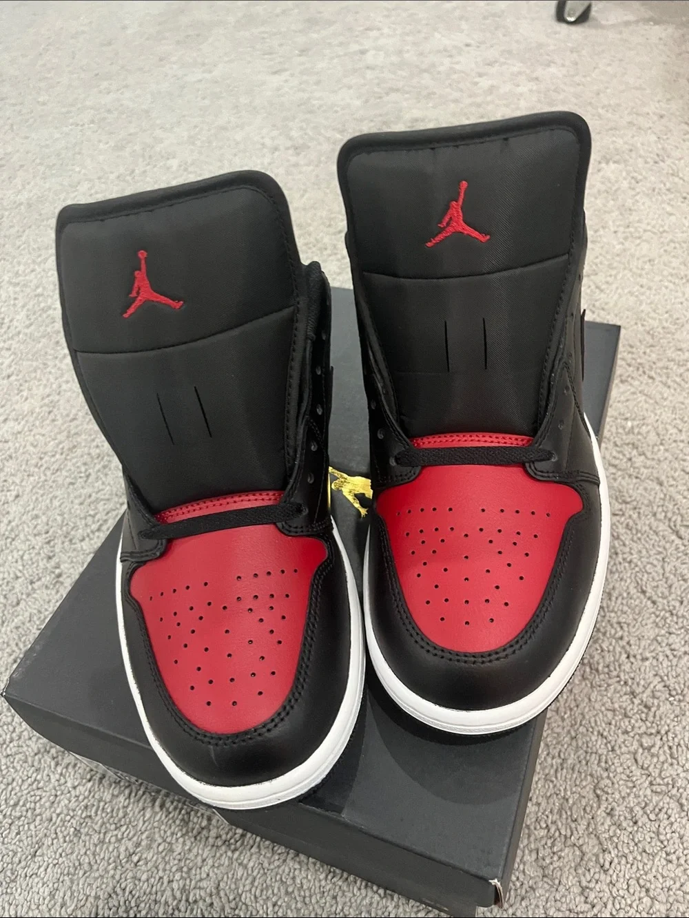 Nike Air Jordan 1 Low Black/Red Men's Sneakers